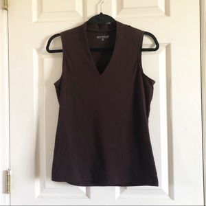 Ann Taylor | Brown V-neck Top